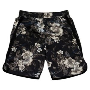 Floral Black and Gray Athletic Shorts   PM3